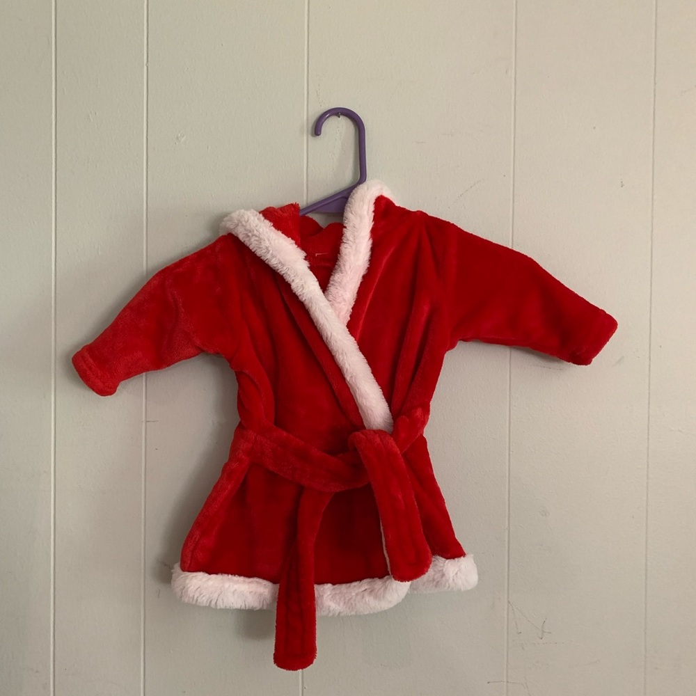 Hudson Baby Plush Bathrobe, Santa, 0-9 Months